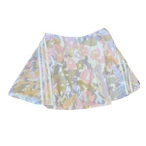 Adidas Girls Athletic Tennis Skirt Skort Pastel Floral Size L (14)